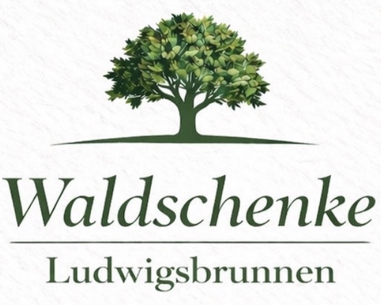 Logo von „Waldschenke Ludwigsbrunnen“ mit stilisiertem Baum
