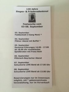 Jubiläumsjahr im Friedensdenkmal
