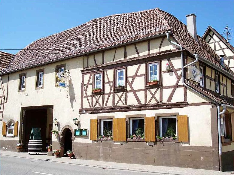 Gaststätte, Restaurant "Zum Lamm" in Impflingen in der Pfalz