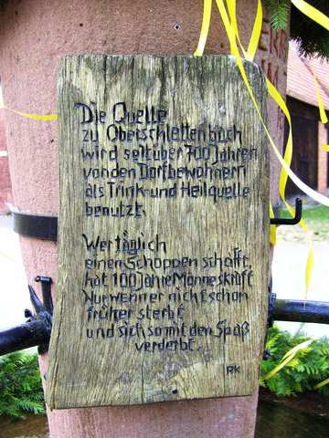 Oberschlettenbach Schild