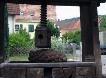 Die Kelter, der Start-und Endpunkt des Weinlehrpfades