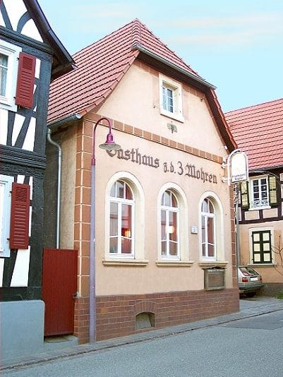 Gasthaus, Biergarten "Drei Mohren" in Kandel in der Pfalz