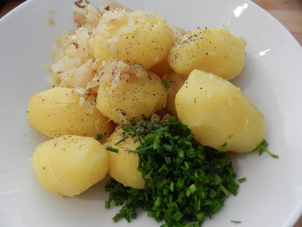 Zutaten für einen Kartoffelsalat