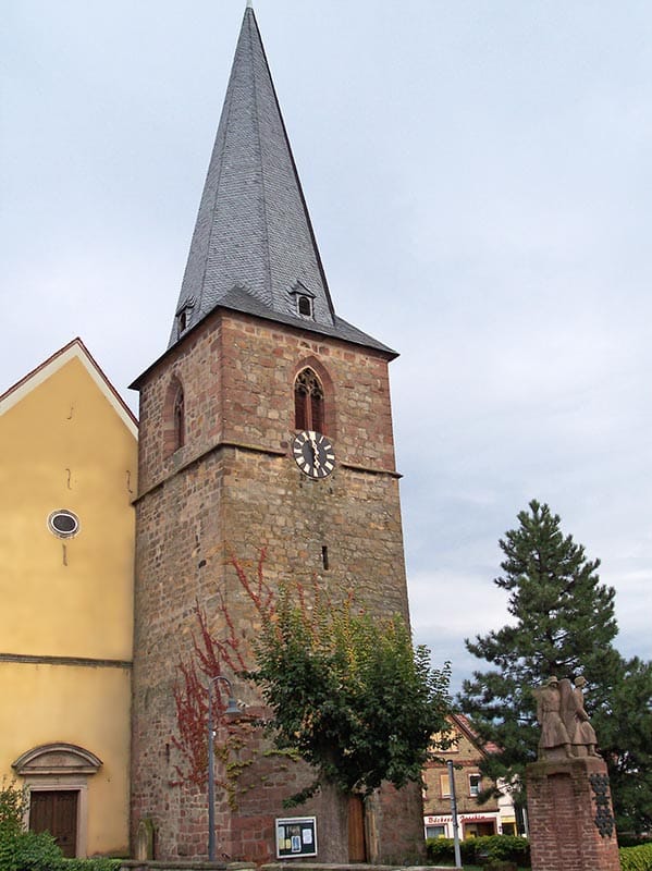 Protestantische Pfarrkirche in Godramstein bei Landau in der Pfalz