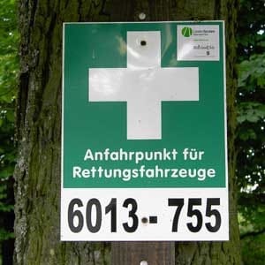 Rettungspunkt-Schild