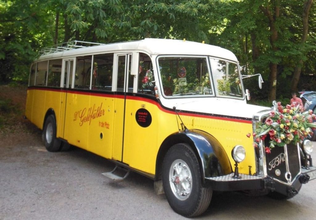 Oldtimerbus zur Mandelblüte in Edenkoben