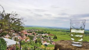 Der Blick von der Wachtenburg auf Wachenheim an der Weinstraße