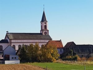 Katholische Pfarrkirche St. Bartholomäus in Neupotz in der Pfalz