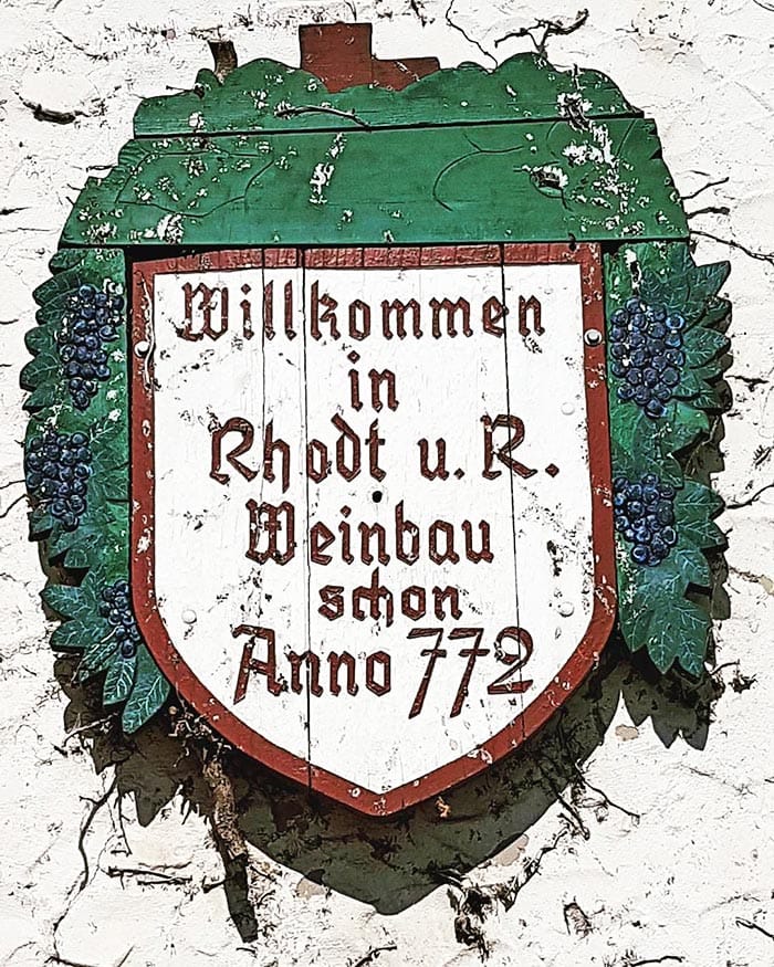 Willkommen in Rhodt unter Rietburg - Weinbau schon Anno 772