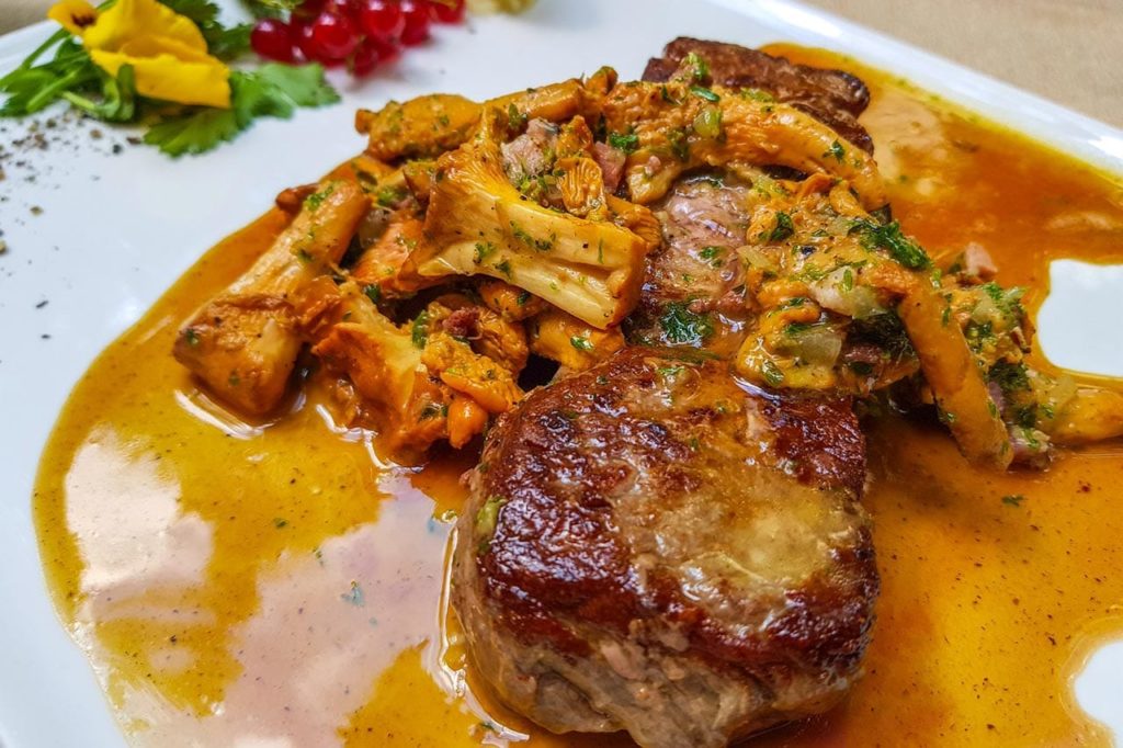 Rumpsteak mit Pfifferlingen - Foto: Andreas Ott