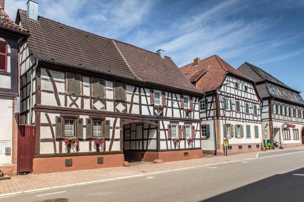 Historische Fachwerkhäuser in Rheinzabern in der Südpfalz - Foto: Andreas Ott