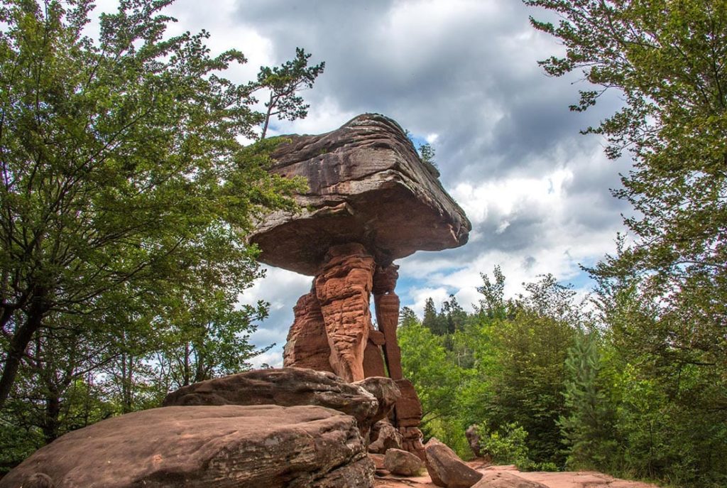 Pilzfelsen Teufelstisch im Wasgau, Pfälzerwald - Foto: Andreas Ott