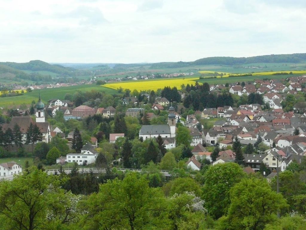 Blick über Winnweiler in der Pfalz