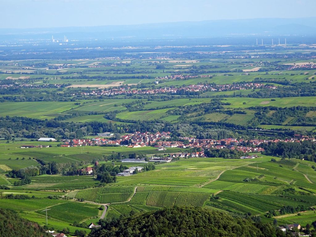 Siebeldingen in der Südpfalz vom Orensfels aus