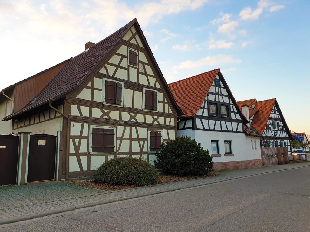 Fachwerkhäuser in Gommersheim in der Pfalz