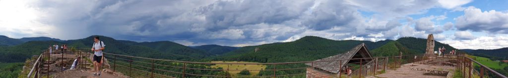 Oberburg-Panorama Burg Fleckenstein in Lembach - Elsass