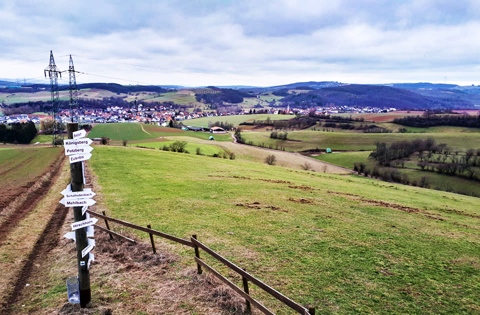 Aussicht Himmelsblick auf Katzweiler in der Pfalz