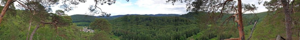 Panorama Aussichtskanzel Deichenwand bei Wilgartswiesen im Pfälzerwald