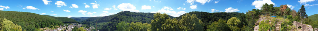 Panorama Burg Neidenfels in der Pfalz