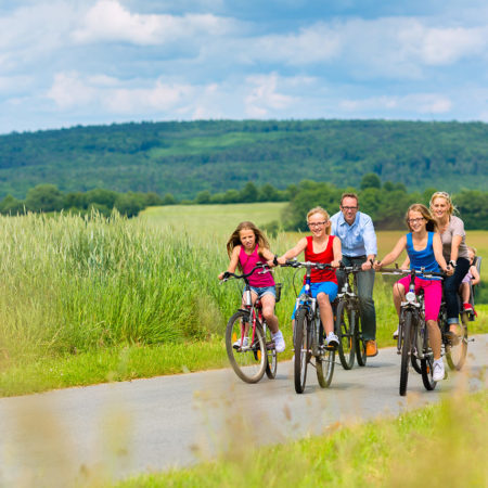 Mit der Familie Fahrradfahren in der Pfalz