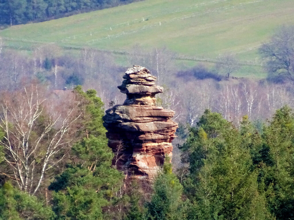 Napoleonfels bei Bruchweiler-Bärenbach im Dahner Felsenland, Pfälzerwald, Südwestpfalz, Wasgau