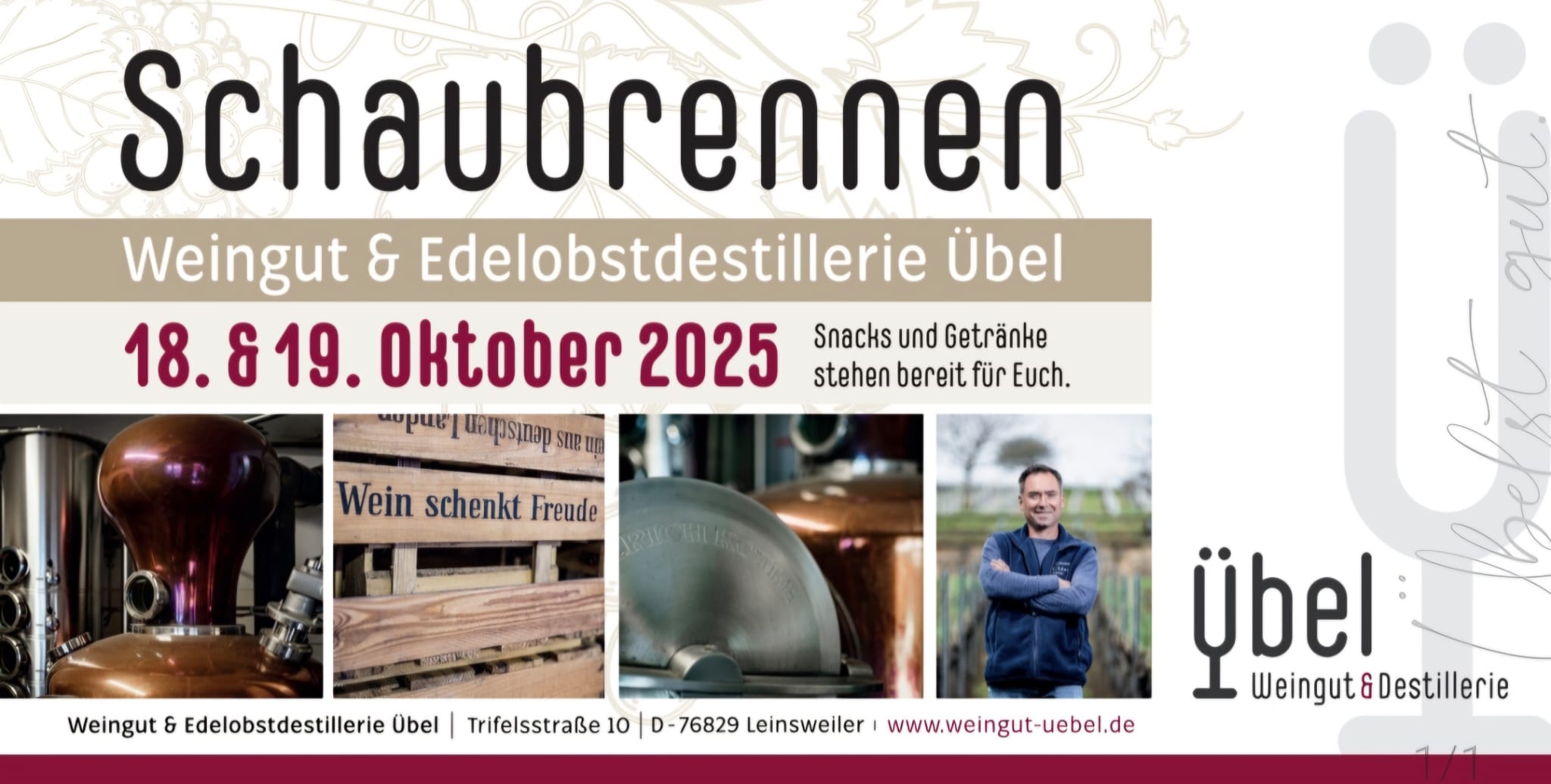 Schaubrennen im Weingut Martin Uebel in Leinsweiler